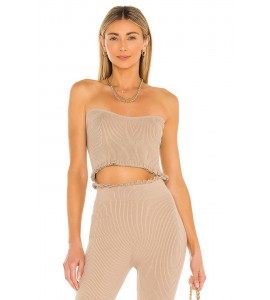 Cropped Sweetheart Ribbed Tube Top